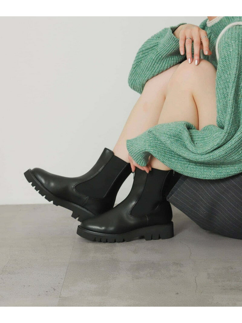 【SALE／45%OFF】『堀田真由さん着用』『軽量ソール採用』トラックソールサイドゴアブーツ SENSE OF PLACE センス オブ プレイス シューズ・靴 ブーツ ブラック ホワイト ベージュ【RBA_E】【送料無料】[Rakuten Fashion]のサムネイル