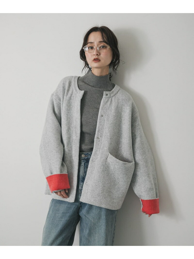 バイカラーニットコート SENSE OF PLACE センス オブ プレイス ジャケット・アウター その他のジャケッ..