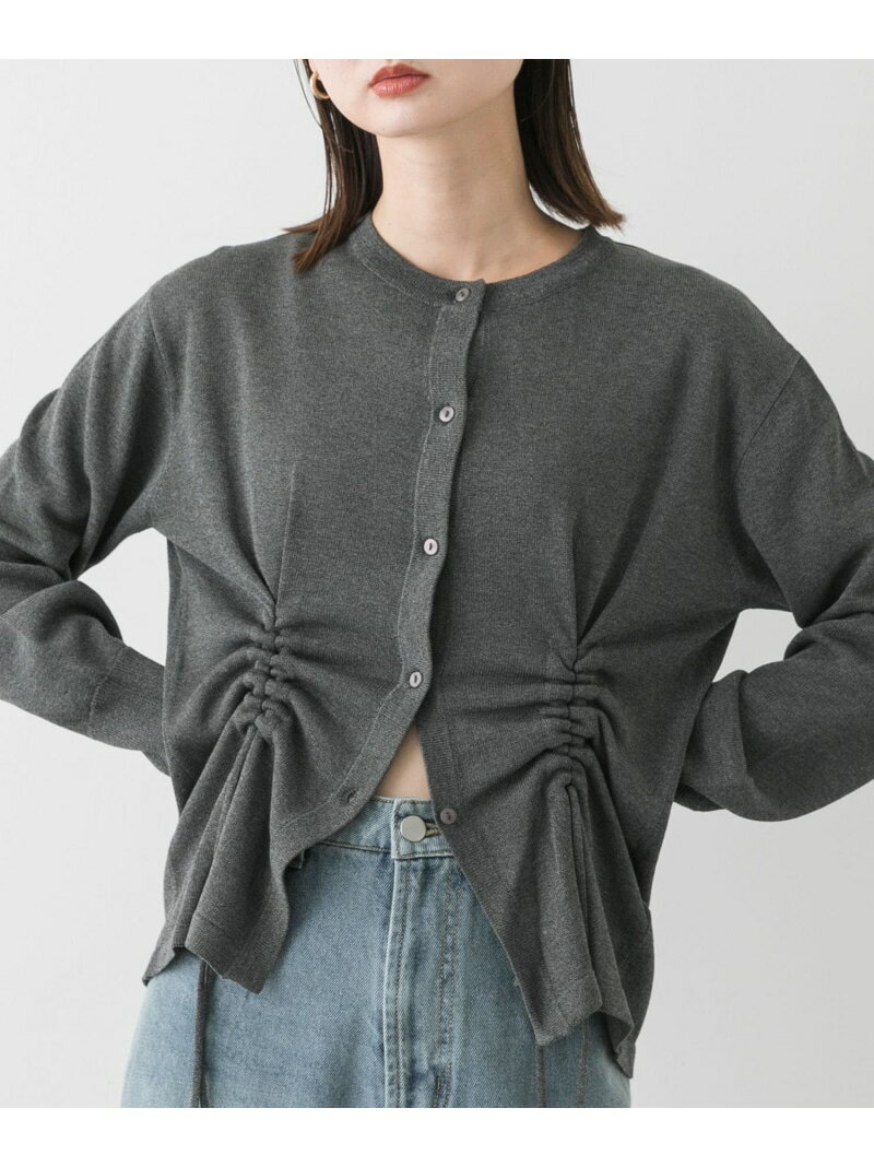 【SALE／60%OFF】ドロストシャーリングカーディガン SENSE OF PLACE センス オブ プレイス トップス カ..