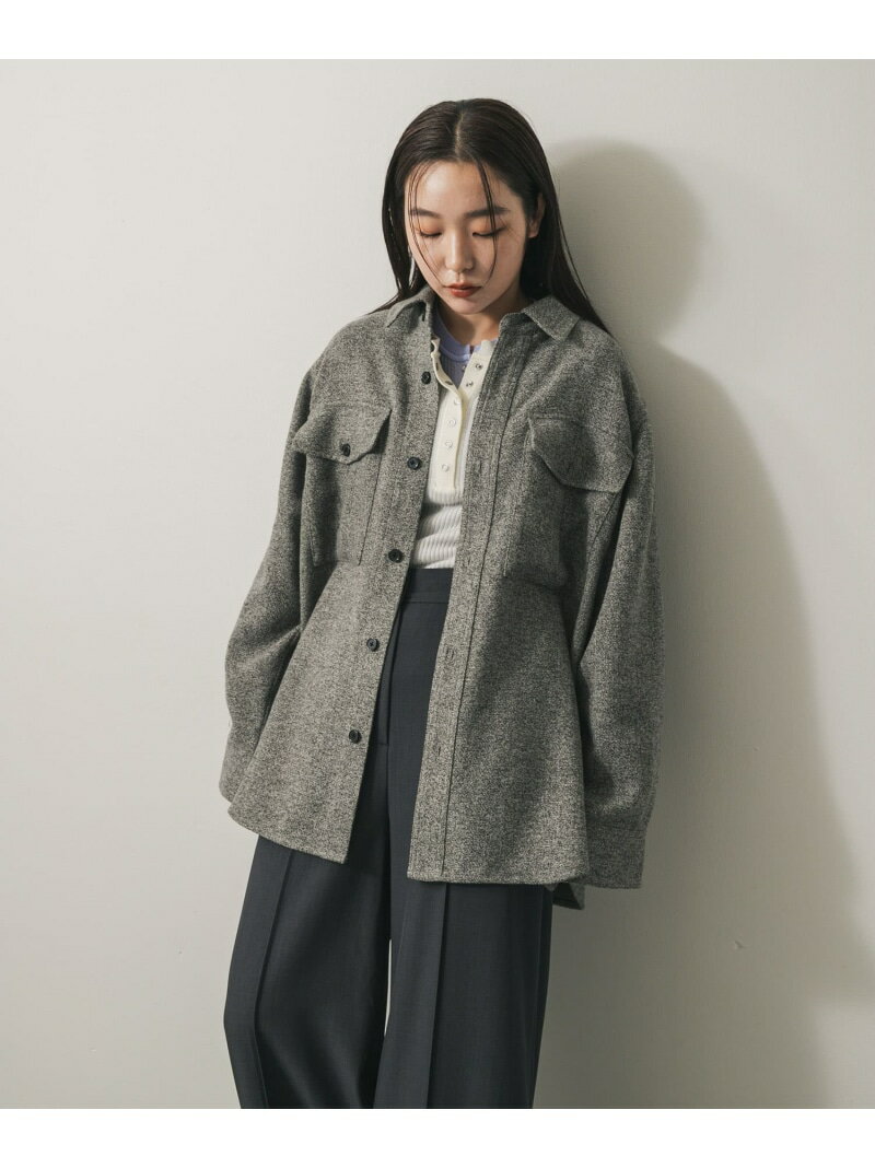 【SALE／41%OFF】ウールライクオーバーシャツ SENSE OF PLACE センス オブ プレイス トップス シャツ・..