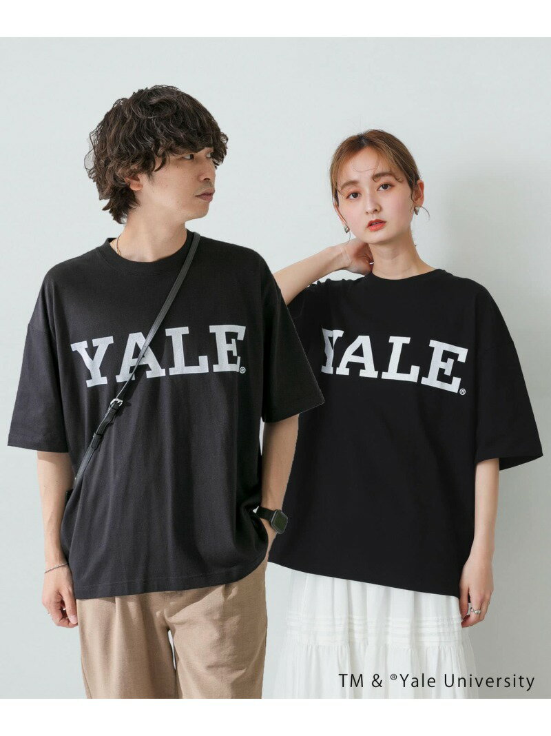 楽天SENSE OF PLACE by URBAN RESEARCH【SALE／50％OFF】『ユニセックス』『別注』YALEカレッジロゴTシャツ A SENSE OF PLACE センス オブ プレイス トップス カットソー・Tシャツ ブラック ホワイト ブルー グレー【RBA_E】[Rakuten Fashion]