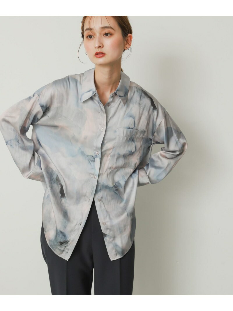 楽天SENSE OF PLACE by URBAN RESEARCH【SALE／50％OFF】サテンルーズシャツ SENSE OF PLACE センス オブ プレイス トップス シャツ・ブラウス イエロー グレー【RBA_E】[Rakuten Fashion]