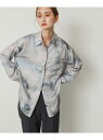 【SALE/60%OFF】サテンルーズシャツ SENSE OF PLACE センス オブ プレイス トップス シャツ・ブラウス グレー イエロー【RBA_E】[...