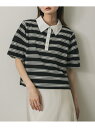【SALE/50%OFF】マルチボーダーカットポロシャツ SENSE OF PLACE センス オブ プレイス トップス ポロシャツ ブラック オレンジ ホワイ...
