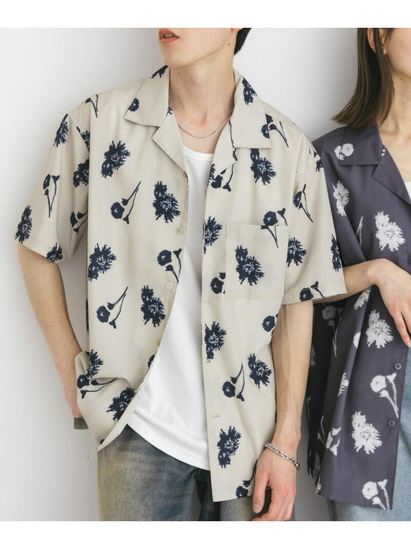 『ユニセックス』ボタニカルオープンカラーショートスリーブシャツ SENSE OF PLACE センス オブ プレイス トップス シャツ・ブラウス ベージュ ブルー グレー【送料無料】[Rakuten Fashion]のサムネイル
