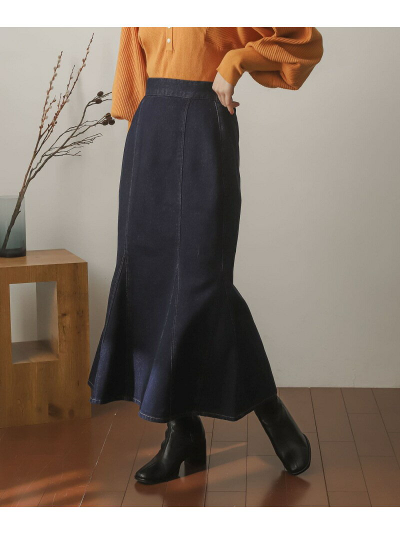 【予約】デニムマーメイドスカート SENSE OF PLACE センス オブ プレイス スカート スカートその他 ブラック ブラウン【先行予約】*【送料無料】[Rakuten Fashion]