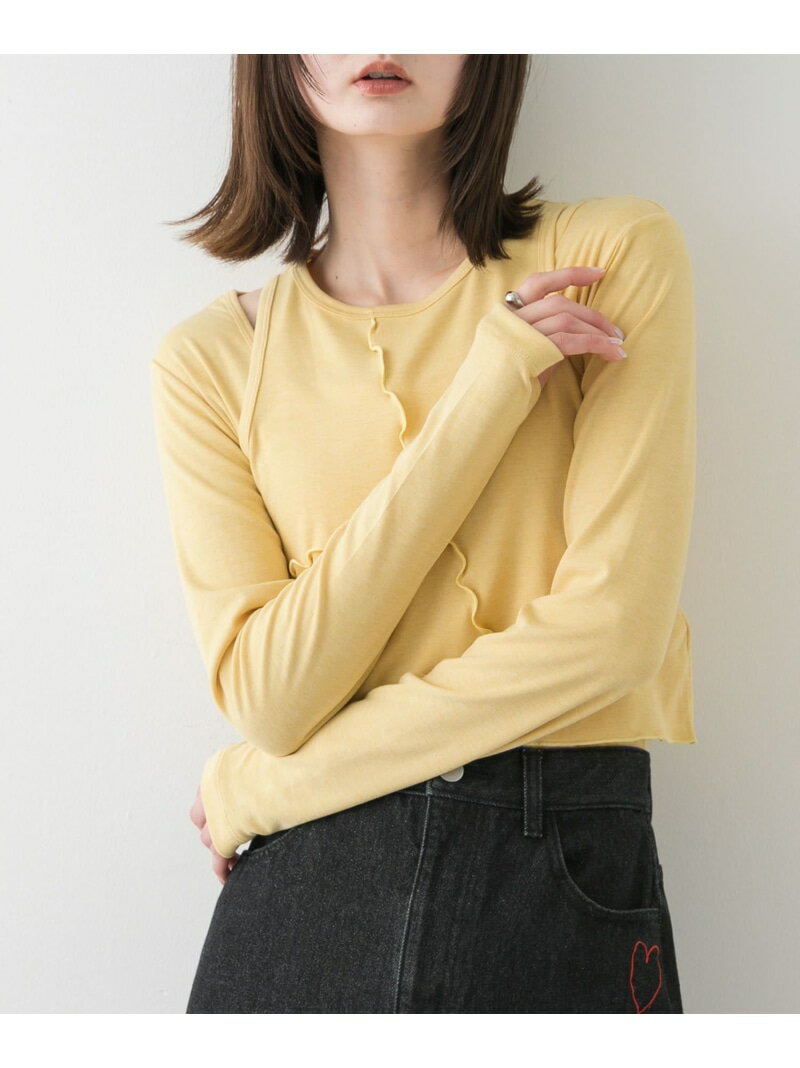 【SALE／50%OFF】2Pレイヤードメロートップ SENSE OF PLACE センス オブ プレイス トップス カットソー..