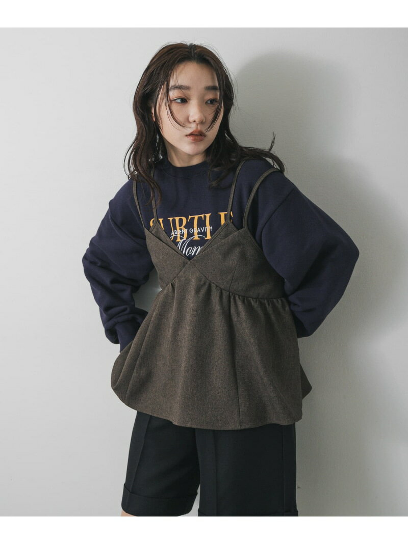 レイヤードデザインビスチェ SENSE OF PLACE センス オブ プレイス トップス その他のトップス ブラッ..