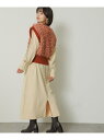 【SALE/60%OFF】フリンジベストレイヤードニットワンピース SENSE OF PLACE センス オブ プレイス ワンピース・ドレス ワンピース ホワイ...
