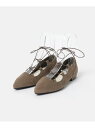 【SALE/60%OFF】2WAYレースアップフラットパンプス∴ SENSE OF PLACE センス オブ プレイス シューズ・靴 パンプス ベージュ グレー...