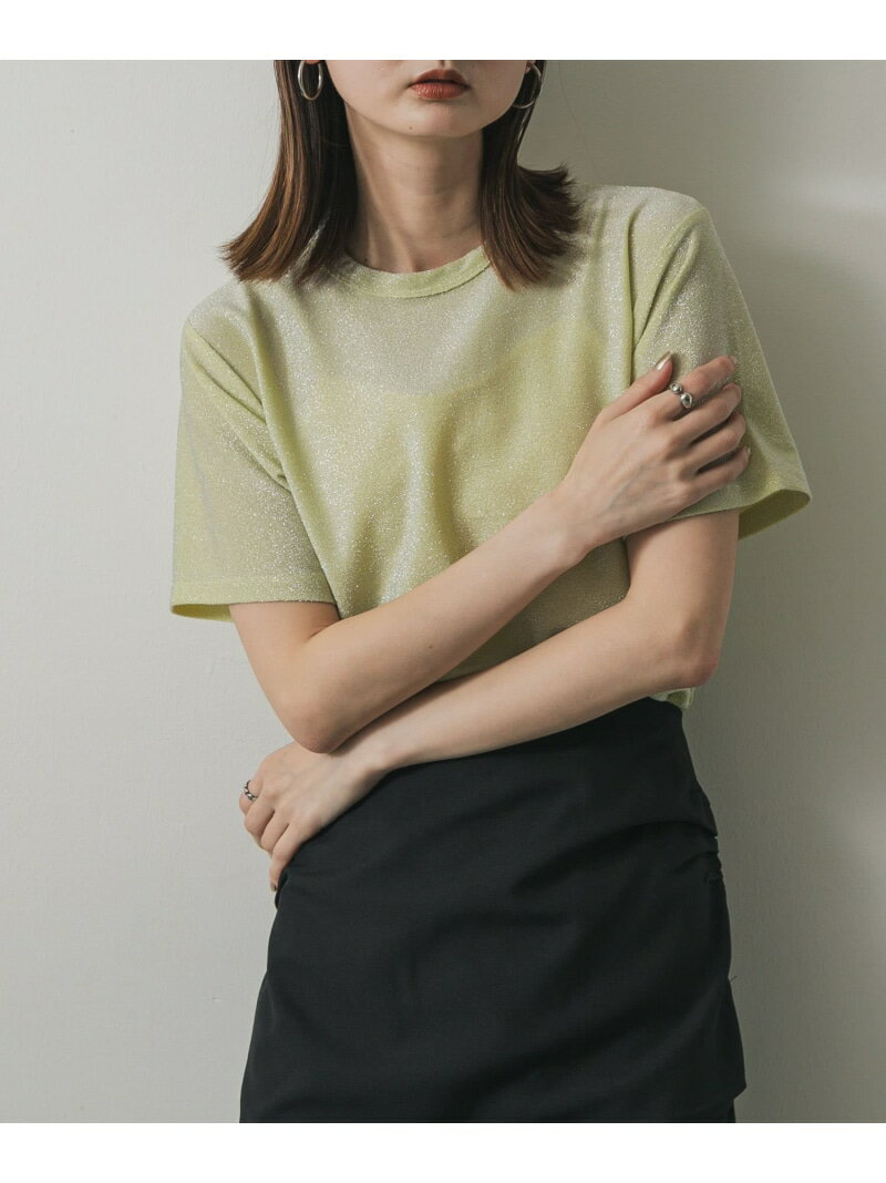【SALE／33%OFF】クルーネックラメTシャツ(半袖) SENSE OF PLACE センス オブ プレイス トップス カッ..
