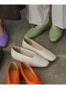 【SALE/70%OFF】スクエアカットフラットシューズ SENSE OF PLACE センス オブ プレイス シューズ・靴 パンプス ブラック カーキグリーン...