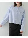 【SALE/54%OFF】クロップドケミカルウォッシュシャツ SENSE OF PLACE センス オブ プレイス トップス シャツ・ブラウス グレー ブルー【...