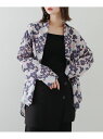 【SALE/55%OFF】フラワーパターンシャツ SENSE OF PLACE センス オブ プレイス トップス シャツ・ブラウス ネイビー ホワイト【RBA_...