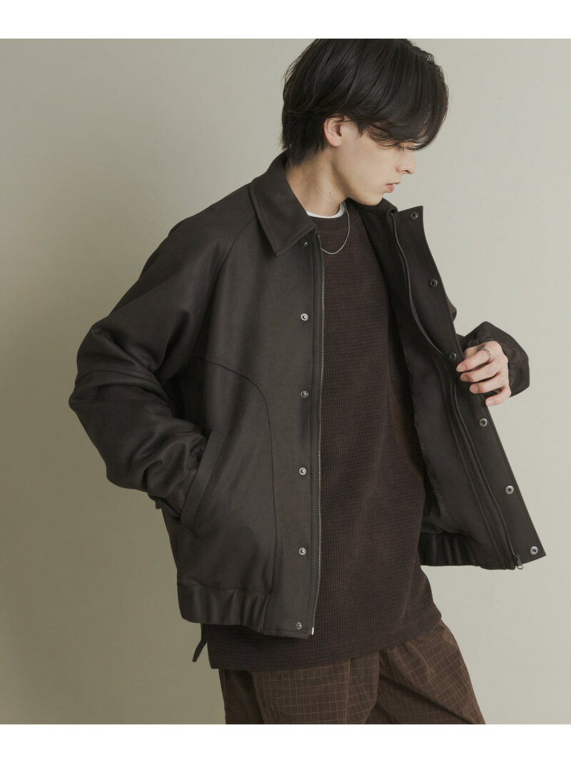 ツイルスエードタッチZIPブルゾン SENSE OF PLACE センス オブ プレイス ジャケット・アウター ブルゾン・ジャンパー グリーン ブラウン ブラック【送料無料】[Rakuten Fashion]