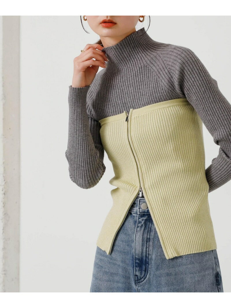 【SALE／50%OFF】ラメジップニットビスチェ SENSE OF PLACE センス オブ プレイス トップス その他のト..