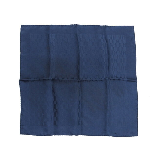 エルメス　H柄　プチカレ　カレ40　ミニスカーフ　ダークネイビー【送料無料！】【代引き手数料無料！..