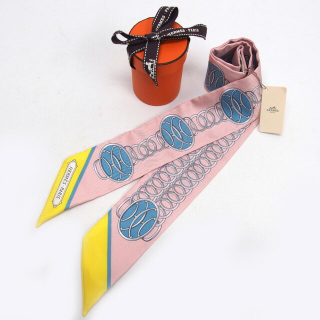 エルメス　リフト　プロフィール　ツイリー　ピンクxマルチカラー【未使用品】【送料無料！】【代引き..