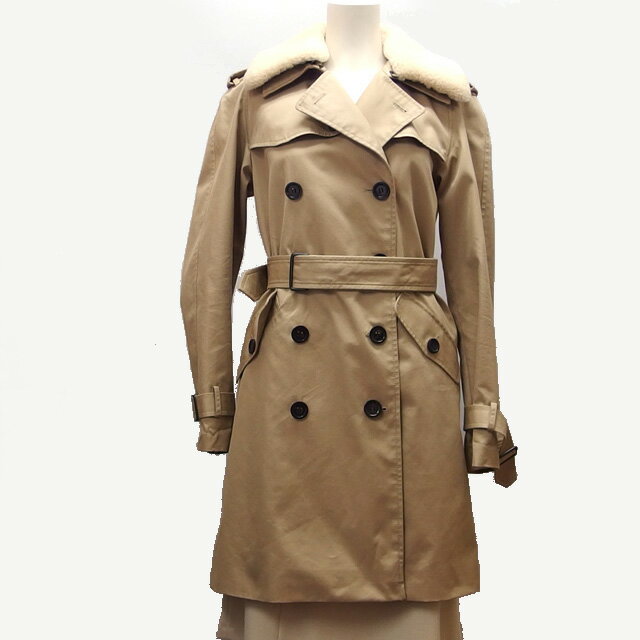 コーチ　襟元ムートン　トレンチコート　ライナー・ベルト付き　XSサイズ【送料無料！】【代引き手数料..