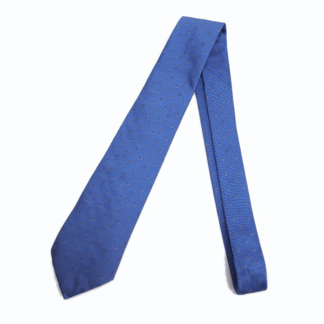 ルイ・ヴィトン　クラヴァット・モノグラム 3D　シルクネクタイ　青　M72199【送料無料！】【代引き手..