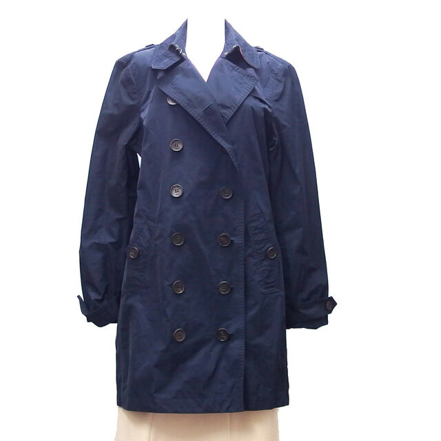 バーバリーブリット　トレンチコート　長袖　レインコート　紺　L〜XLサイズ【訳あり】【送料無料！】..