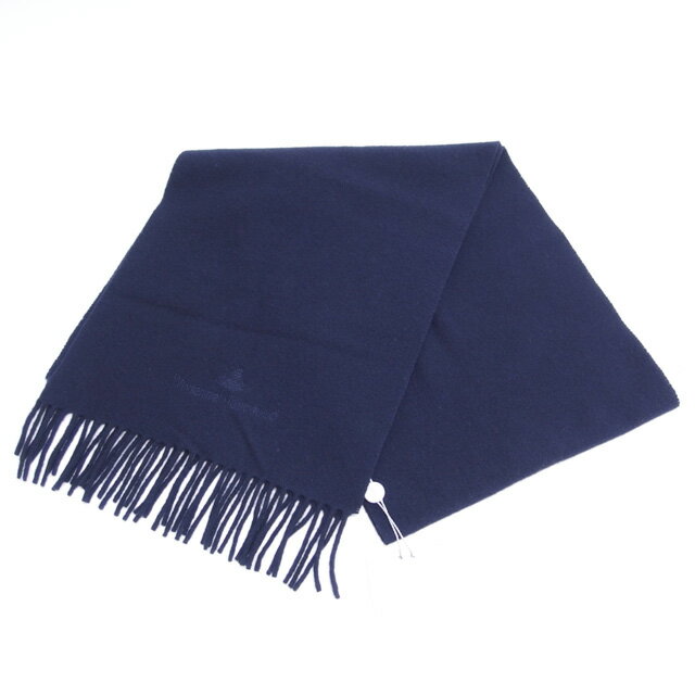 ヴィヴィアンウエストウッド　ウールマフラー　オーブ　フリンジ【未使用品】【送料無料！】【代引き手..