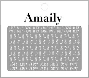 Amaily　アメイリー　ネイルシールNo.3-12　パイナップル白【ネイルシール　ネイルアート　シール　ネイルアート用品　デコネイルシール　Amaily　アメイリー　フルーツ　夏　サマー】