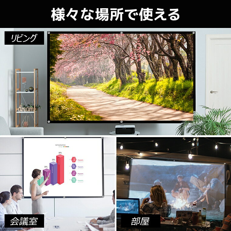 �ץ����������������꡼�� 100����� �ߤ겼�� ������ �ץ����������������꡼�� �ɤ����� 16:9 �������Ӳ�ǽ ���֤� ��ñ���� �ۡ��ॷ������ �ץ쥼�� ��� �ع� �ɳݤ������ѥեå��դ� �ץ����������� �����꡼��