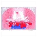 【無料ラッピングサービス有り】 吉岡浩太郎 額縁付きシルクスクリーン(版画)557×442mm 愛の花