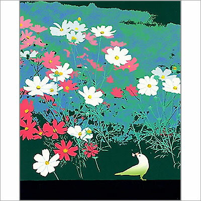 【無料ラッピングサービス有り】 吉岡浩太郎 額縁付きシルクスクリーン（版画）655×504mm 野辺の花