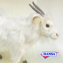 HANSA ハンサ ぬいぐるみ6486 アンゴラヤギ 山羊 モヘアヤギ リアル 動物