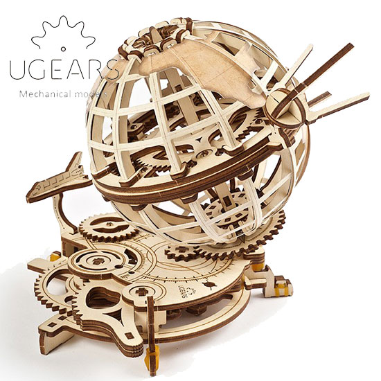 ●Ugears ユーギアーズは、高品質の木材を使用し、接着剤なしで組み立てできるように設計された独特の自走式メカニカルキットです。 3D立体パズル メカニカルアースは、芸術的な感覚を持った繊細なメカニズムが含まれた工作キット。 メカニカルな...