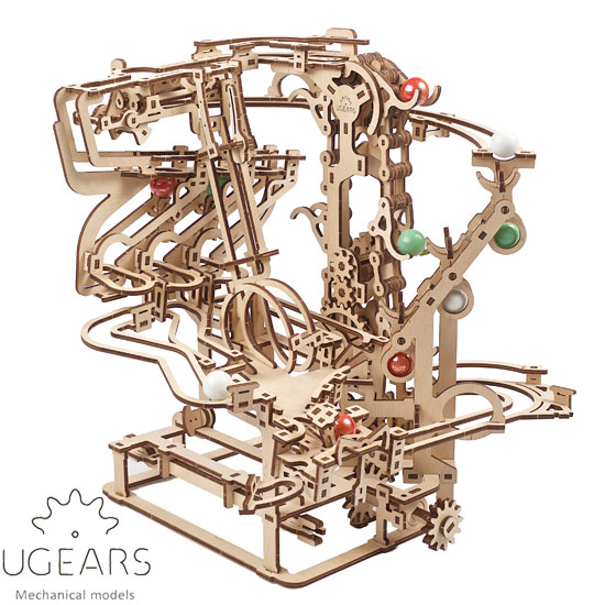 【無料ラッピングサービス有り】Ugears ユーギアーズ 木製組立立体パズル マーブルラン チェーンホイスト