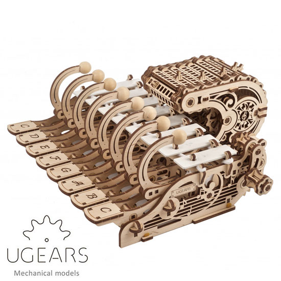 Ugears ユーギアーズ 木製組立立体パズル メカニカルチェレスタ 鉄琴 楽器工作