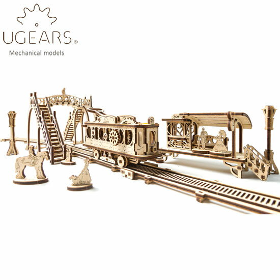 Ugears ユーギアーズ 木製組立立体パズル トラムライン