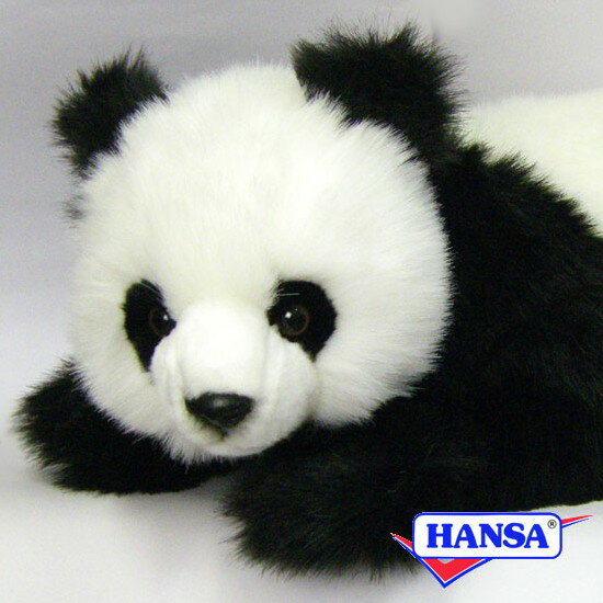HANSA ハンサ ぬいぐるみ4182 ジャイアントパンダの仔 ぱんだ 子パンダ リアル 動物のサムネイル