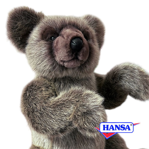 HANSA ハンサ ぬいぐるみ4471 シルバーベア 熊 クマ リアル 動物