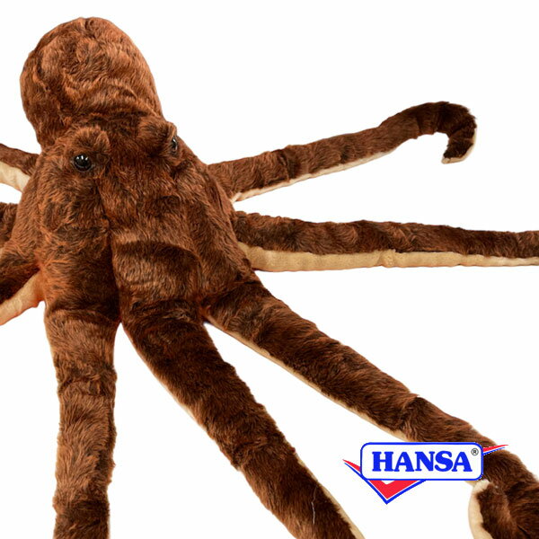 樂天商城 - HANSA ハンサ ぬいぐるみ5060 タコ オレンジ たこ 蛸 リアル 海の生き物