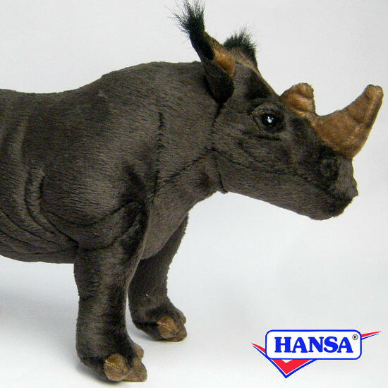 樂天商城 - HANSA ハンサ ぬいぐるみ5247 クロサイ 黒サイ リアル 動物