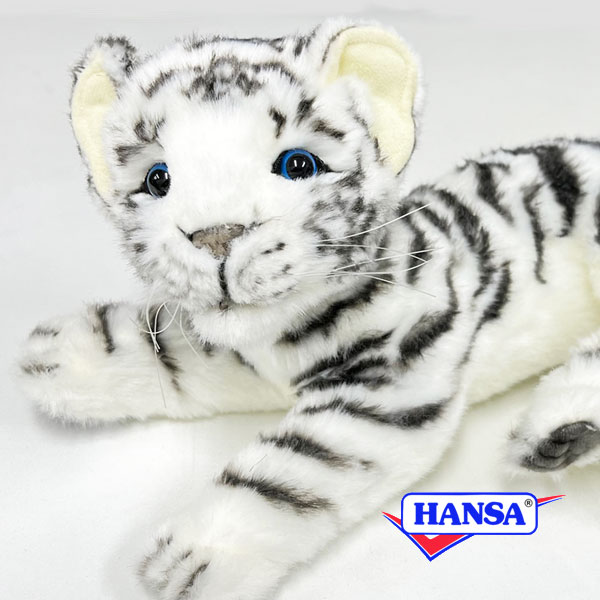 HANSA ハンサ ぬいぐるみ5337 ホワイトタイガーの仔 虎 とら 白 タイガー リアル 動物