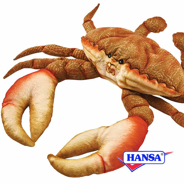樂天商城 - HANSA ハンサ ぬいぐるみ6312 カニ オレンジ 蟹 リアル 海の生き物