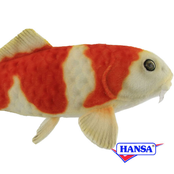 HANSA ハンサ ぬいぐるみ8308 錦鯉 紅白 ニシキゴイ リアル 魚 サカナ