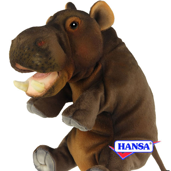 樂天商城 - HANSA ハンサ ぬいぐるみ8461 ハンドパペット カバ かば リアル 動物