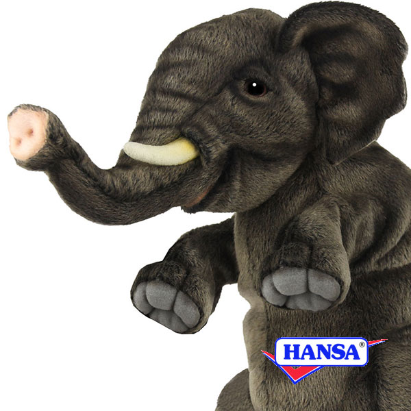 HANSA ハンサ ぬいぐるみ8462 ハンドパペット ゾウ 象 ぞう リアル 動物