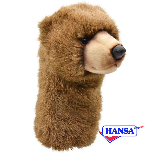 ●hansa社が制作したGOLFCLUB HEADCOVER（ゴルフクラブヘッドカバー）シリーズの グリズリーベアをリアルに再現したドライバー用ぬいぐるみヘッドカバーです。 動物の魅力をリアルに再現したハンサのぬいぐるみゴルフカバーは、年齢・性別を問わず多くのゴルフプレイヤーから支持されています。 ドライバー用ヘッドカバーは動物の首までのデザインです。 かわいい動物のヌイグルミがしっかりとゴルフクラブのヘッドを包み込みます（460cc対応）。 ドライバー用動物ヘッドカバーは、たっぷりの綿で大切なゴルフクラブを守ります。 HANSA（ハンサ）のヌイグルミは野生動物や海洋生物、恐竜にいたるまでありとあらゆる生き物をリアルに再現。 1体1体がリアルな中にも その動物が持つ魅力や愛くるしさを余すことなく表現しています。 子ども達のみならず大人の方のインテリアとしてコレクションの対象となるクオリティを備えています。約6000種類の縫いぐるみはスミソニアン博物館やニューヨークのFAOシュワルツ、ロンドンのハロッズをはじめ、世界中の動物園や博物館で販売されています。自然の生き物により近い外観を演出するため、素材には本物のような質感・感触のある難燃性に優れたアクリルファーを使用しております。■詳細※箱無し サイズ：約W13×H28×D21cm材質：アクリル繊維対象年齢：6歳以上生産国：フィリピン※手作り品のため掲載のサイズ表記と差異がある場合がございます。 予めご了承下さいますようお願いいたします。