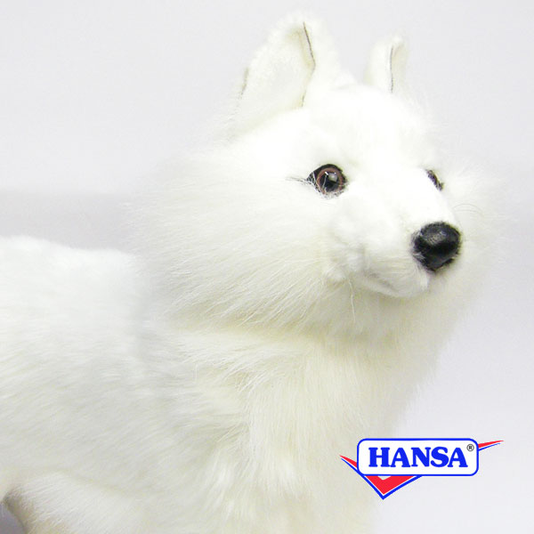 HANSA ハンサ ぬいぐるみ6824 ホッキョクギツネ 北極キツネ きつね 狐 リアル 動物