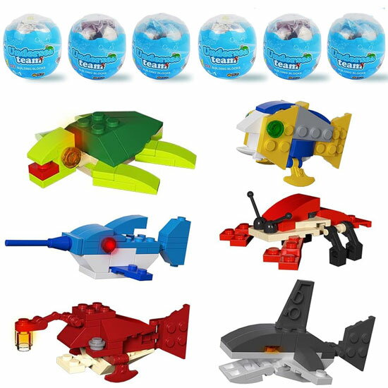 ブロックエッグ BlockEgg海の生き物ブロック 6個セット 3Dパズル 立体パズル