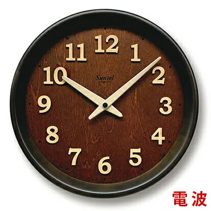 【無料ラッピングサービス有り】天然木シンプルスタンダード 木枠電波時計 ライトブラック DQL732DBK ..