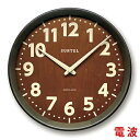 【無料ラッピングサービス有り】天然木シンプルスタンダード 木枠電波時計 ライトブラック DQL734DBK さんてる 日本製
