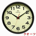 【無料ラッピングサービス有り】シンプル掛け時計 レトロデザイン ライトブラック クオーツ QL699DBK さんてる 日本製